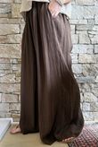 Cyril Crinkelle Wide Leg Pant Chocolate
